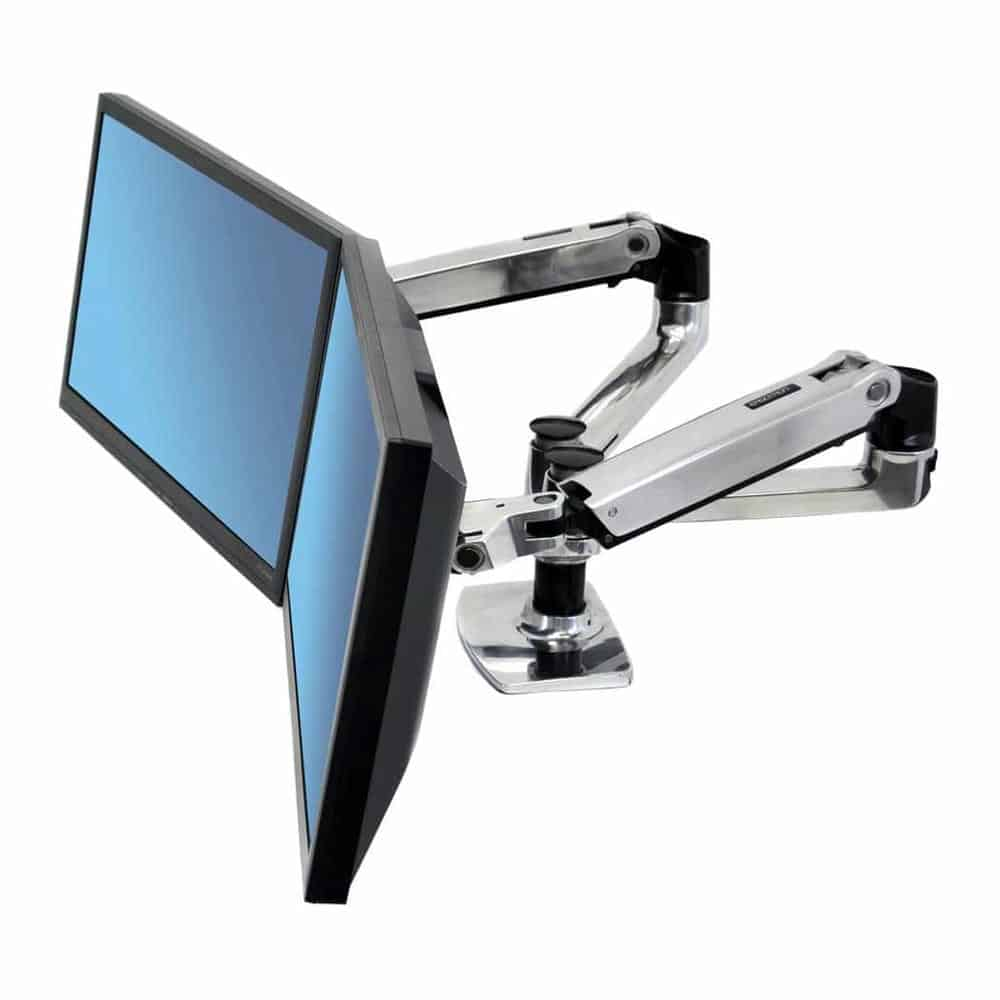 Ergotron 45-245-026 LX Dual Arm Monitor Desktop Stand